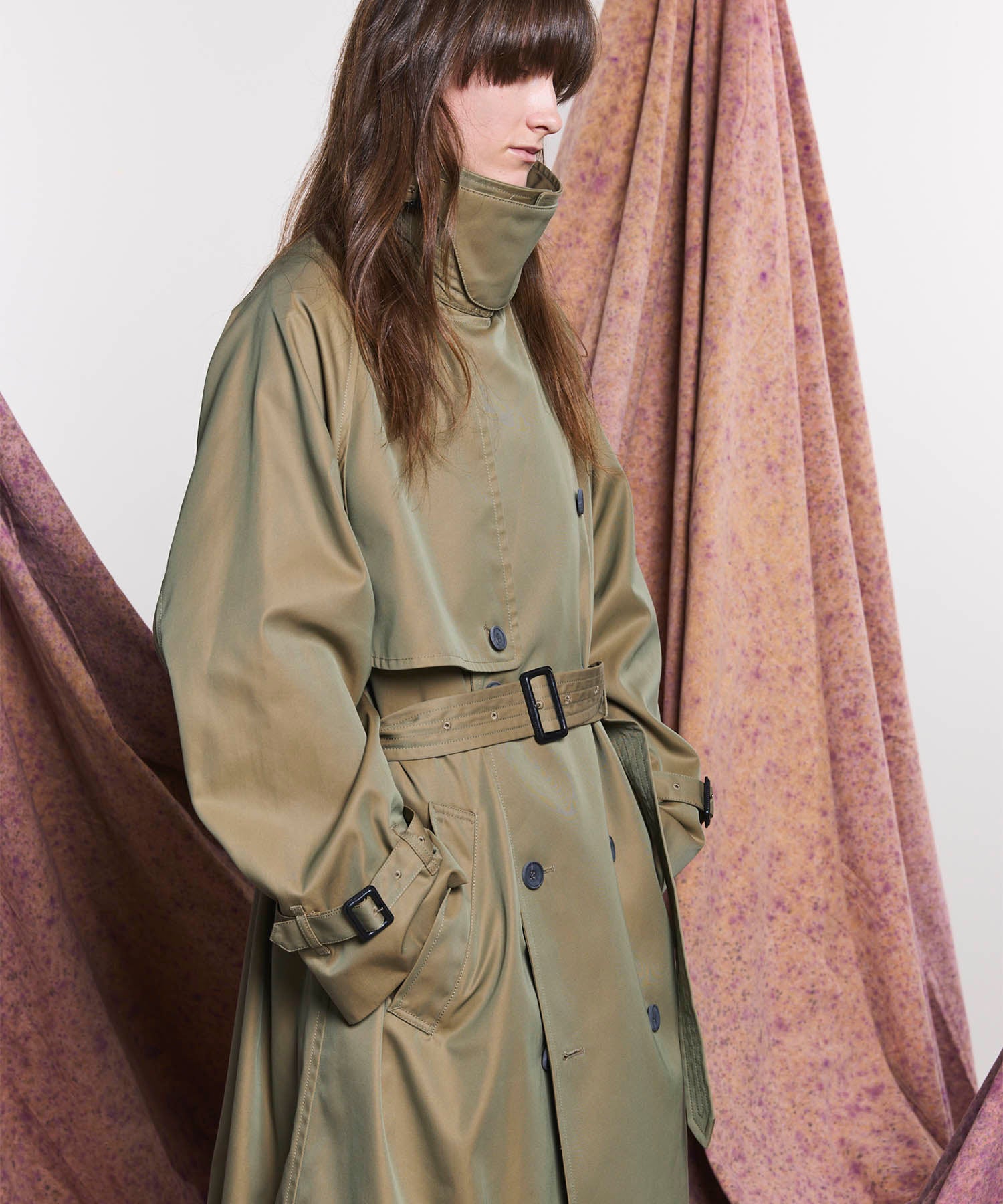 120/2/2 Suvin Cotton Gabardine Prime-Over Trench Coat