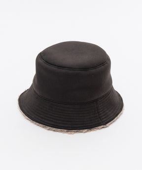 Suede Boa Reversible Bucket Hat