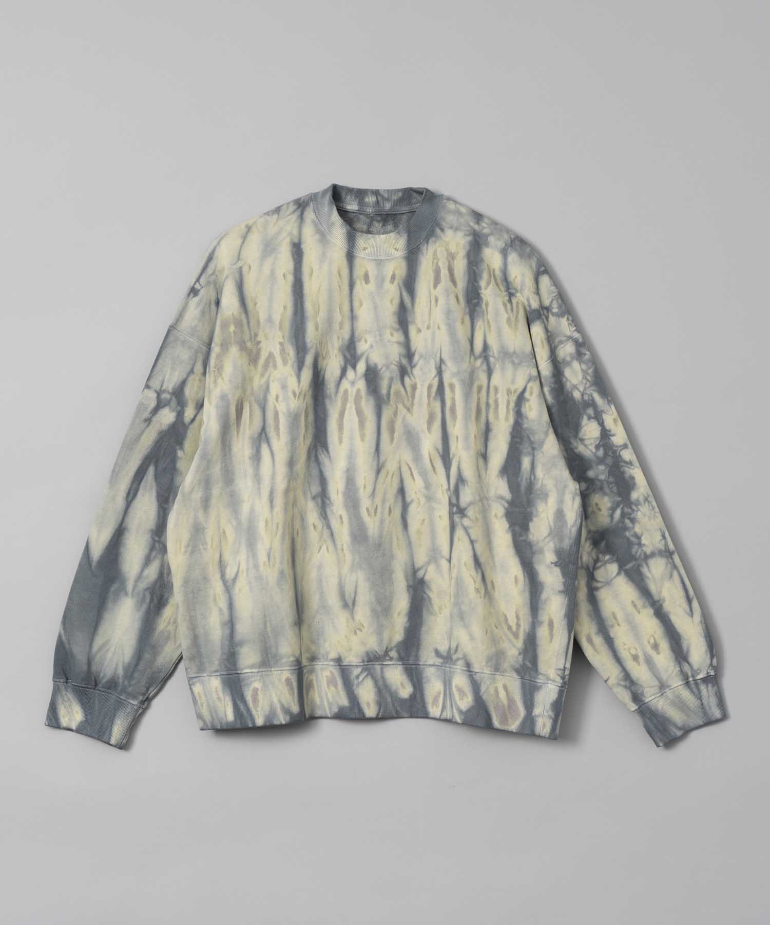 Hand Tie-Dye Sweat Prime-Over Crew Neck Pullover