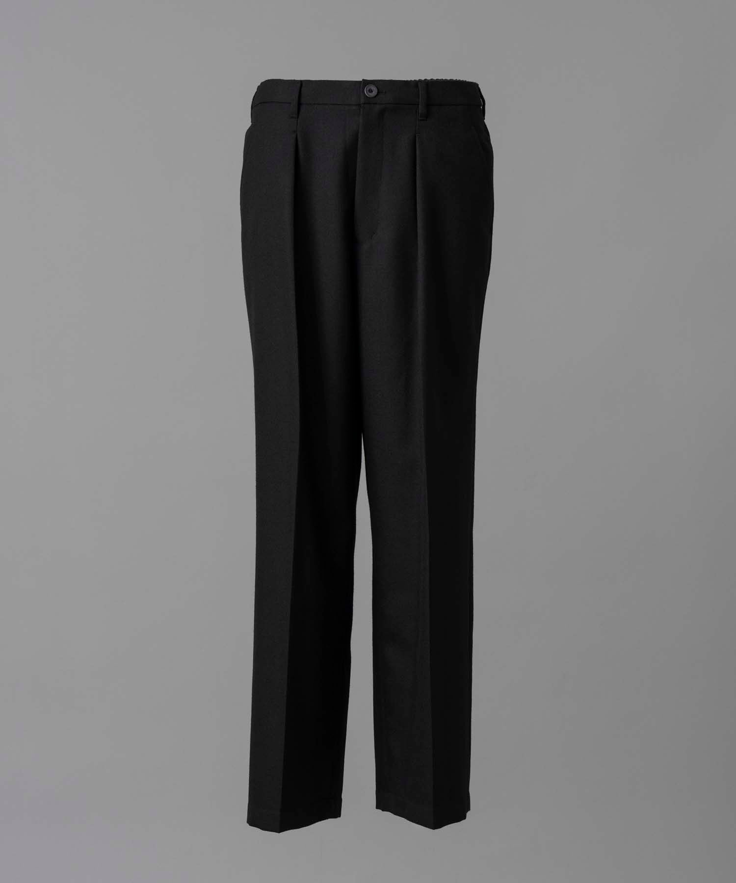 【Italian Dead Stock Fabric】One-Tuck Wide Pants