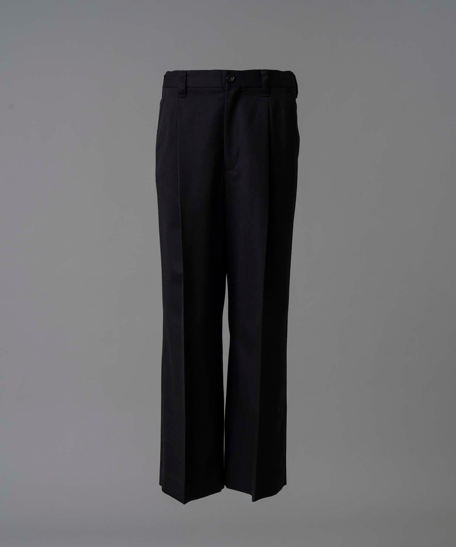 【Italian Dead Stock Fabric】One-Tuck Wide Pants