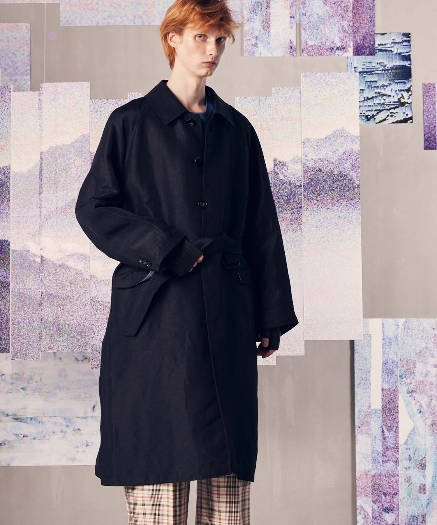 【Italian Dead Stock Fabric】Dress-Over Balmacaan Coat