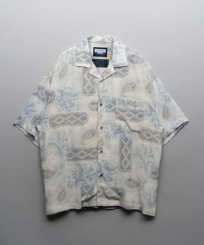 【Italian Dead Stock Fabric】Prime-Over Short Sleeve Open Collar Shirt