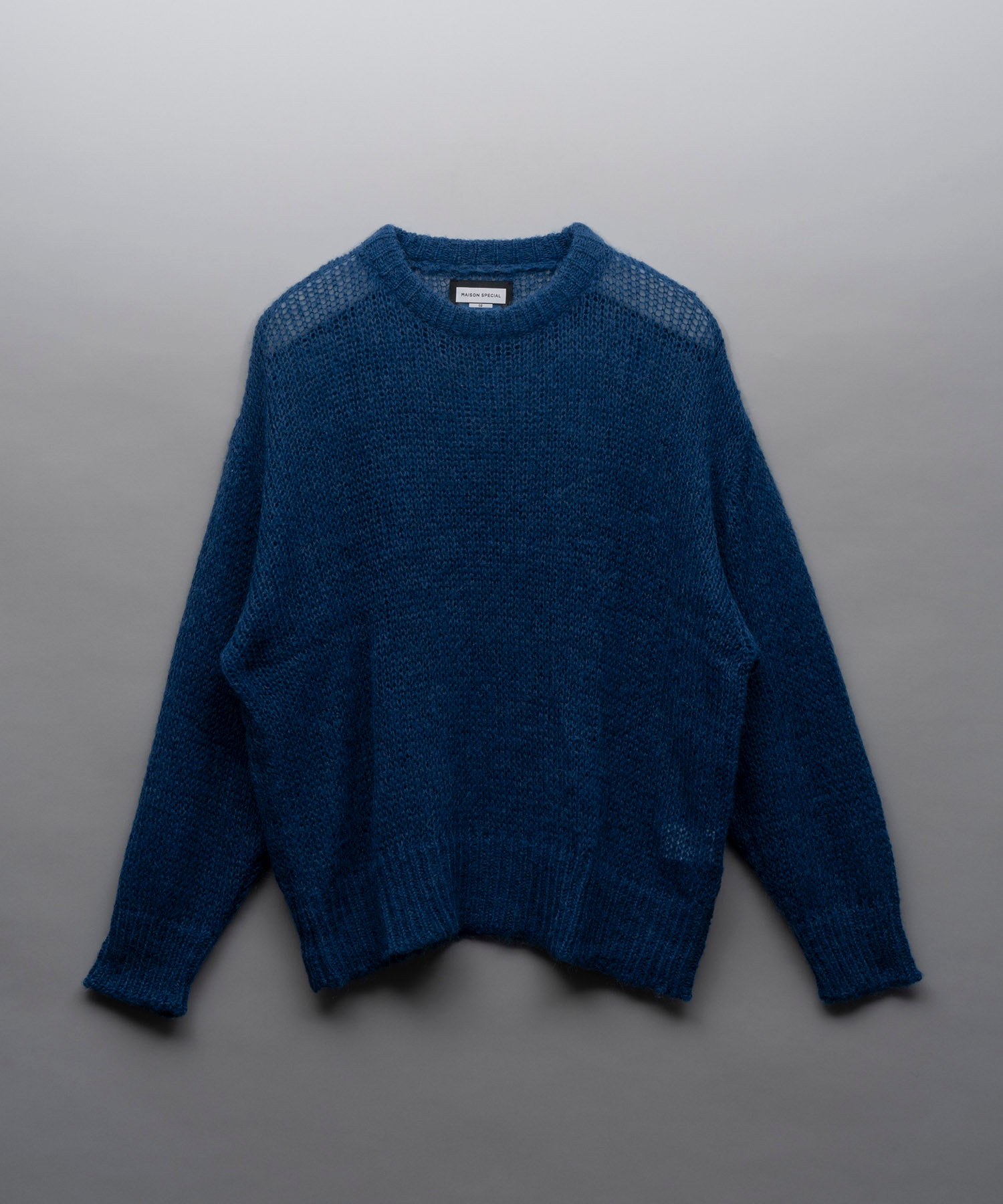 Prime-Over  Sheer Mohair Wool Knit Pullover