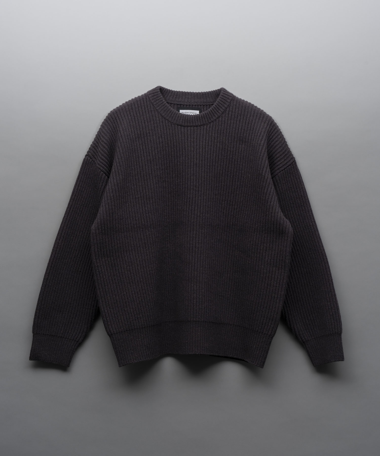 Prime-Over  Rib Crew Neck Knit Pullover