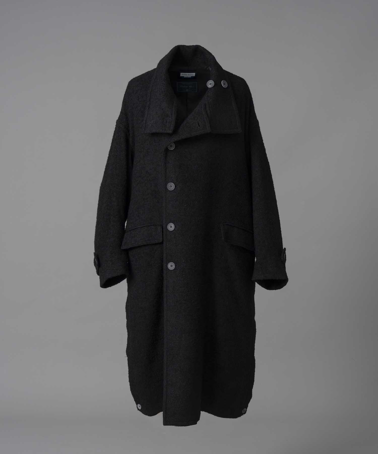 【Italian Dead Stock Fabric】Prime-Over Stand Collar Coat