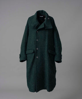 【Italian Dead Stock Fabric】Prime-Over Stand Collar Coat