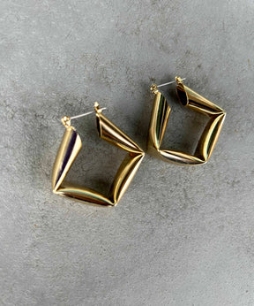 Square Hoop Pierced Earrings