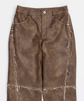 Vegan Leather Cut Off Pants