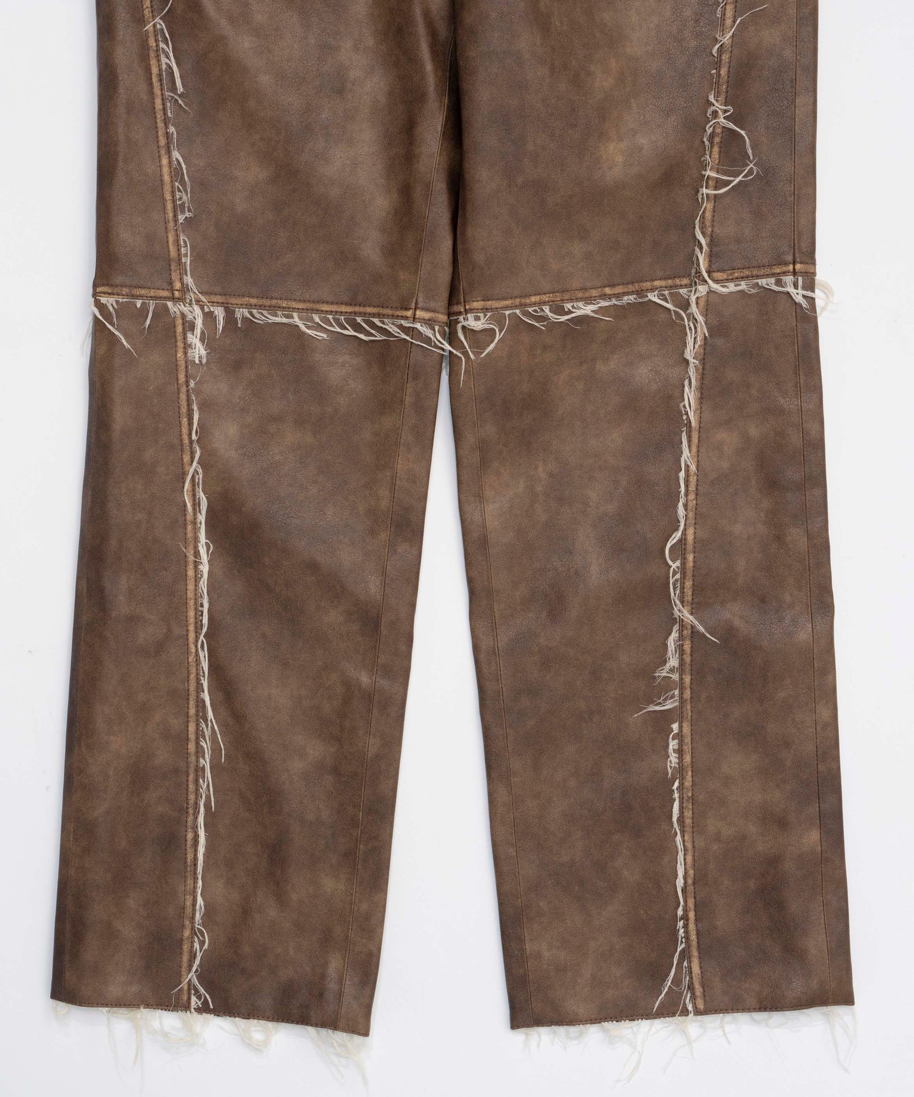 Vegan Leather Cut Off Pants