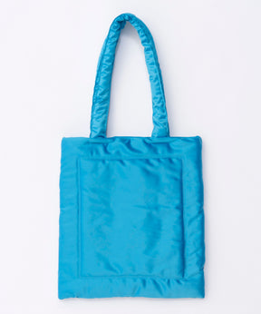 Multi-Fabric Puffer Tote Bag