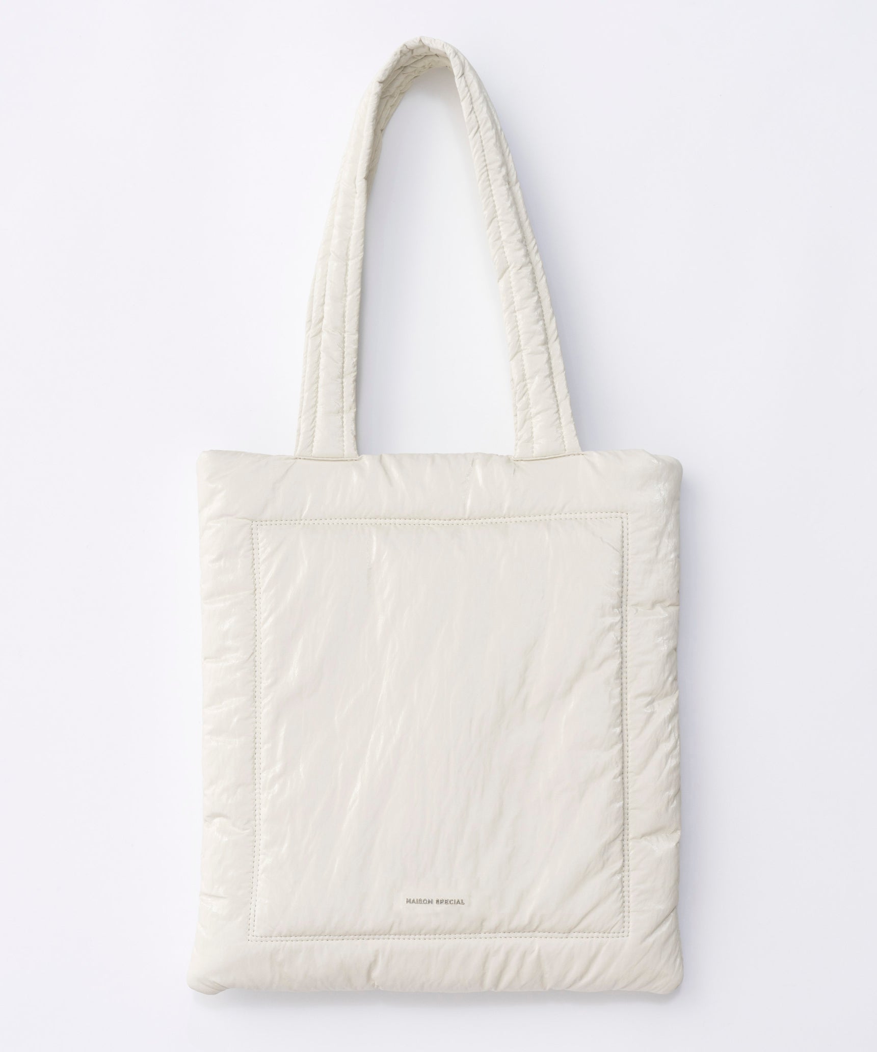 Multi-Fabric Puffer Tote Bag