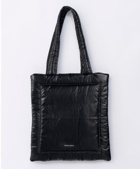 Multi-Fabric Puffer Tote Bag