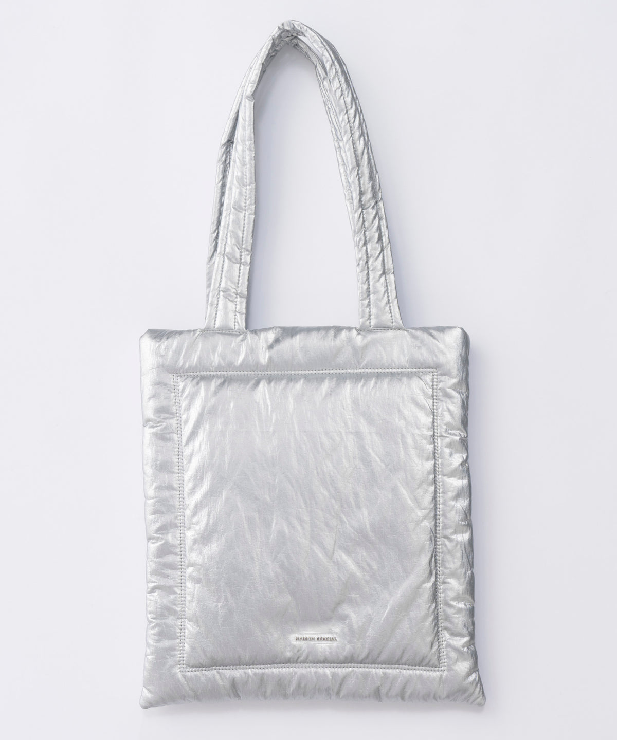 Multi-Fabric Puffer Tote Bag