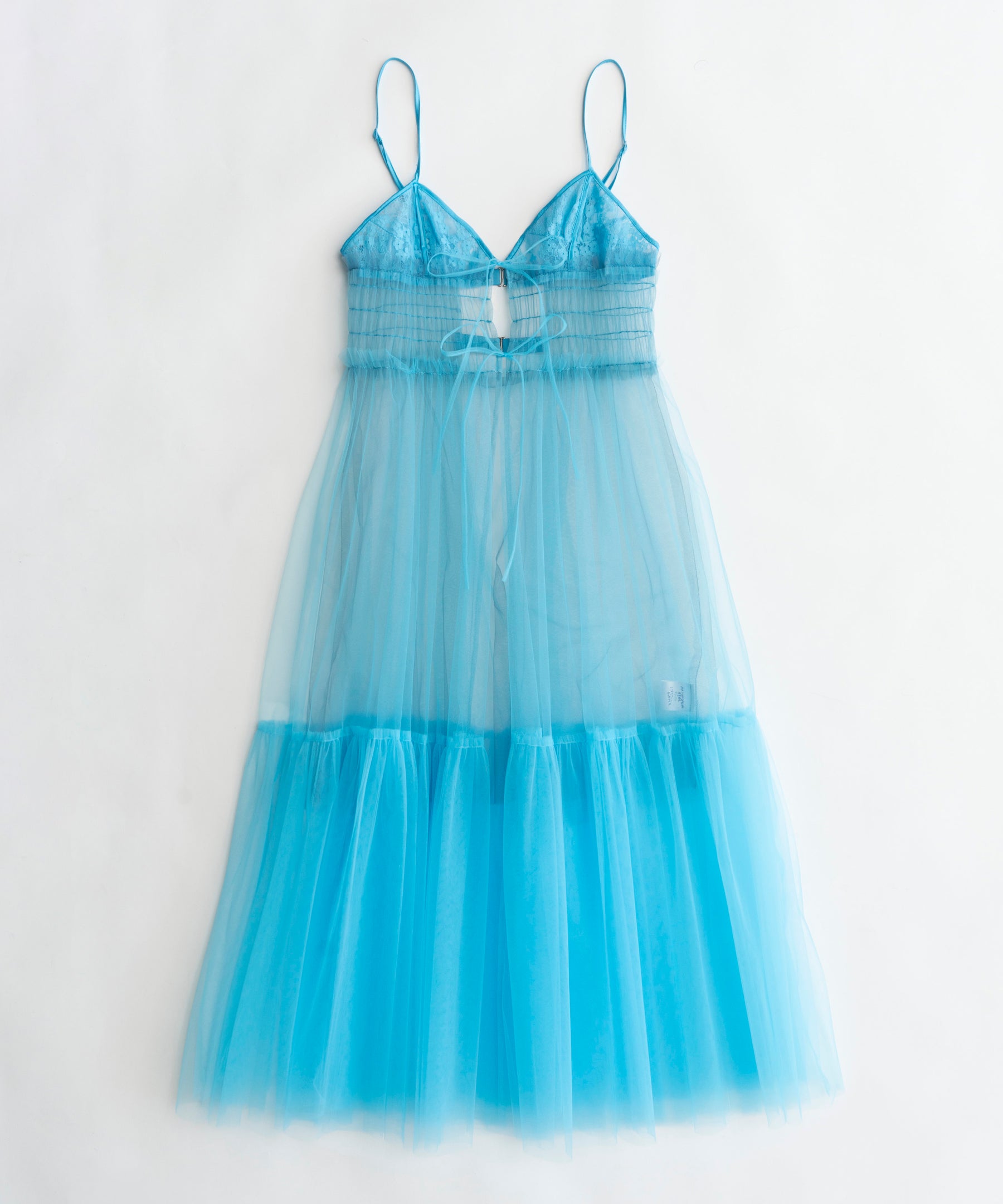 Tulle Shirring Gathered Dress