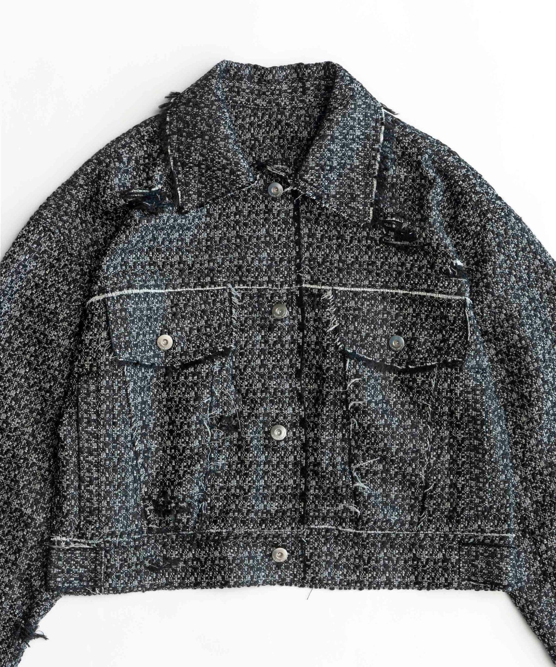 【SALE】Tweed Distressed Jacket