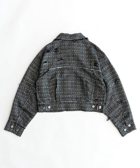 【SALE】Tweed Distressed Jacket