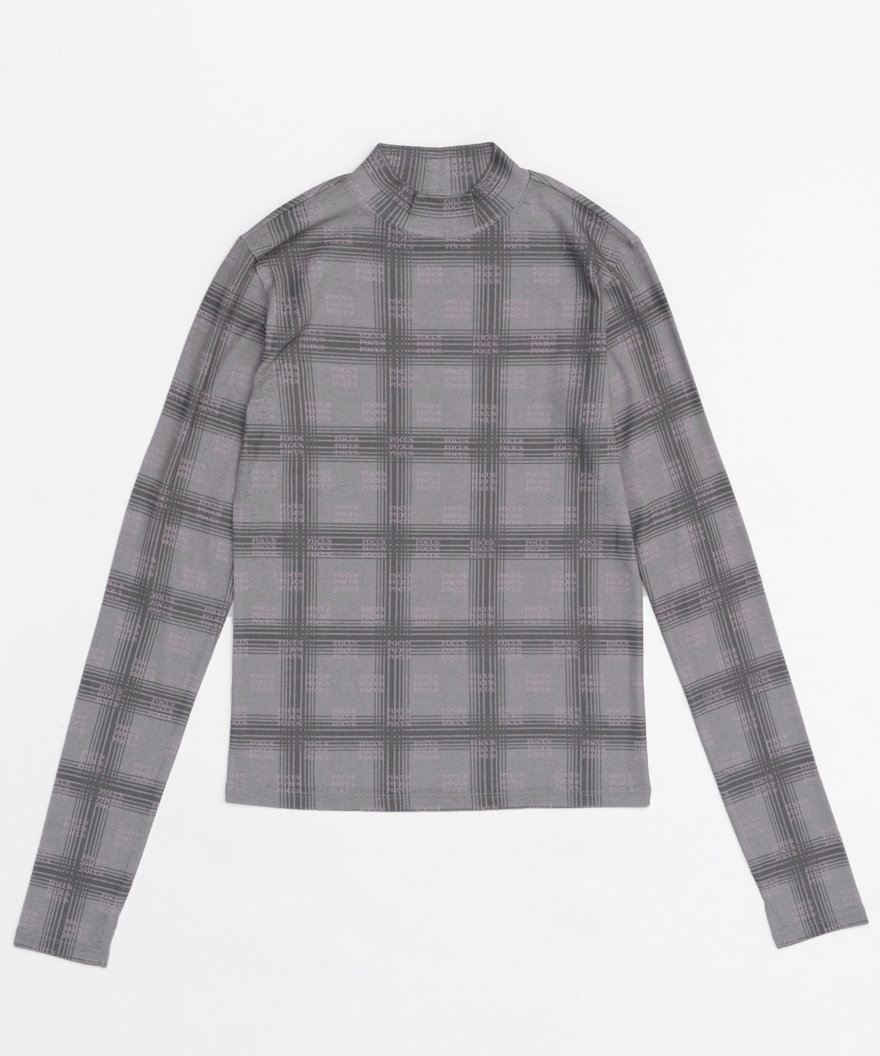 FOCUS Checkered Turtleneck Tops