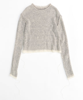 Reversible Mohair Knit Pullover