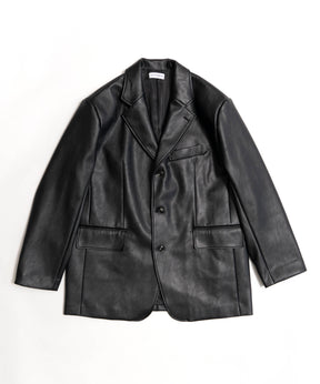 【SALE】Vegan Leather Single Jacket