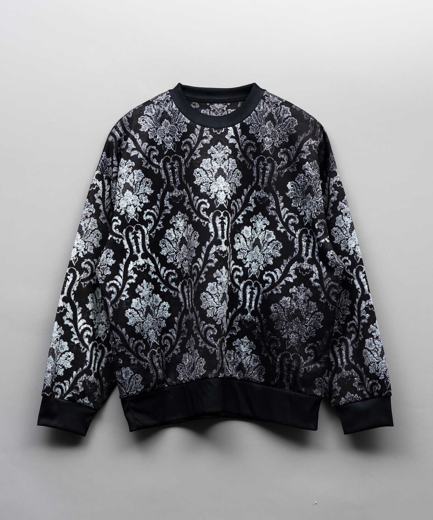 Prime-Over Multi Design Print Crew Neck Sweat Pullover