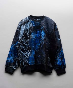 Prime-Over Multi Design Print Crew Neck Sweat Pullover