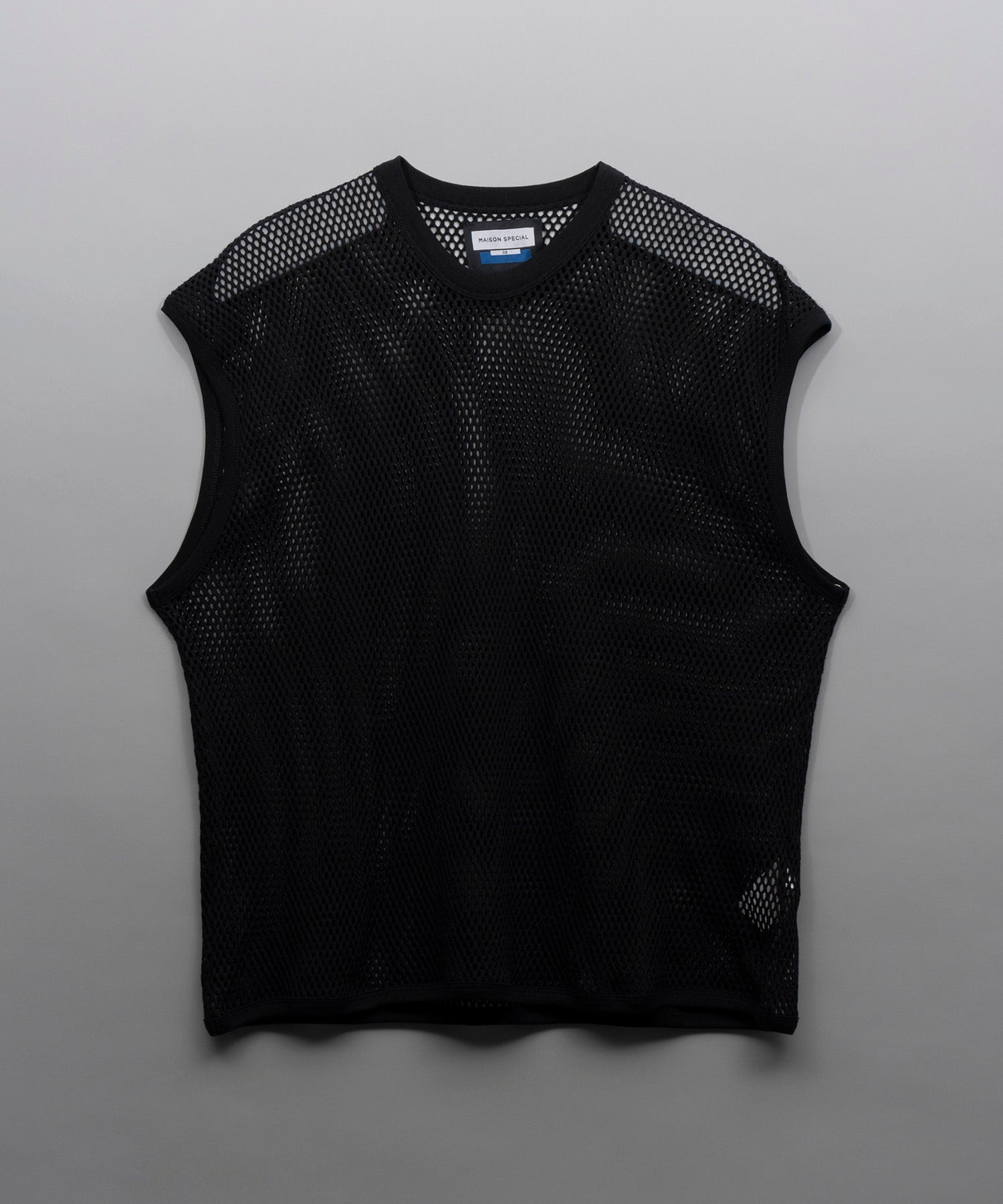 Prime-Over Mesh Sleeveless T-Shirt