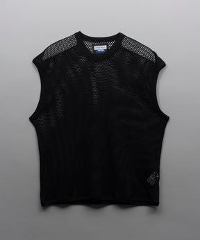 Prime-Over Mesh Sleeveless T-Shirt