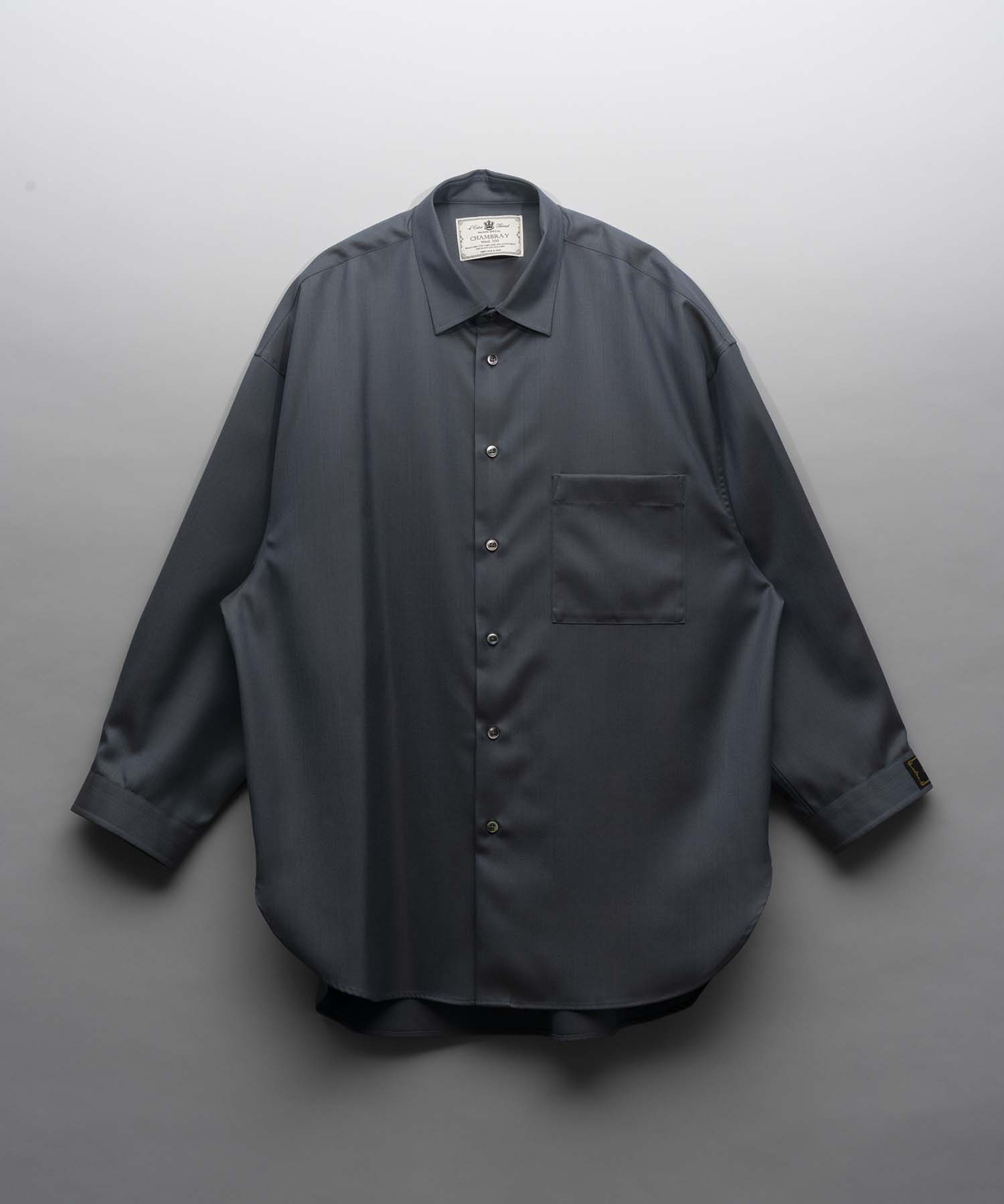 4 Colors Chambray Washable Wool Prime-Over Shirt Coat