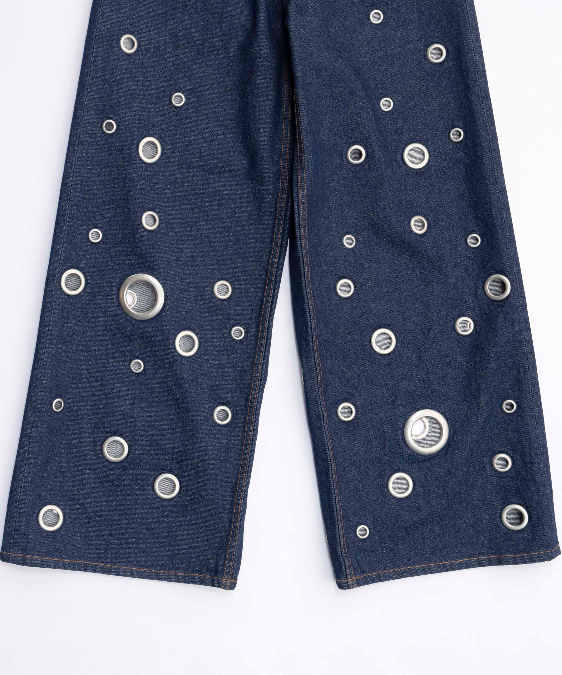 Eyelet Denim Pants