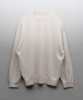 Super120s High Gauge Prime-Over Crew Neck Knit Pullover