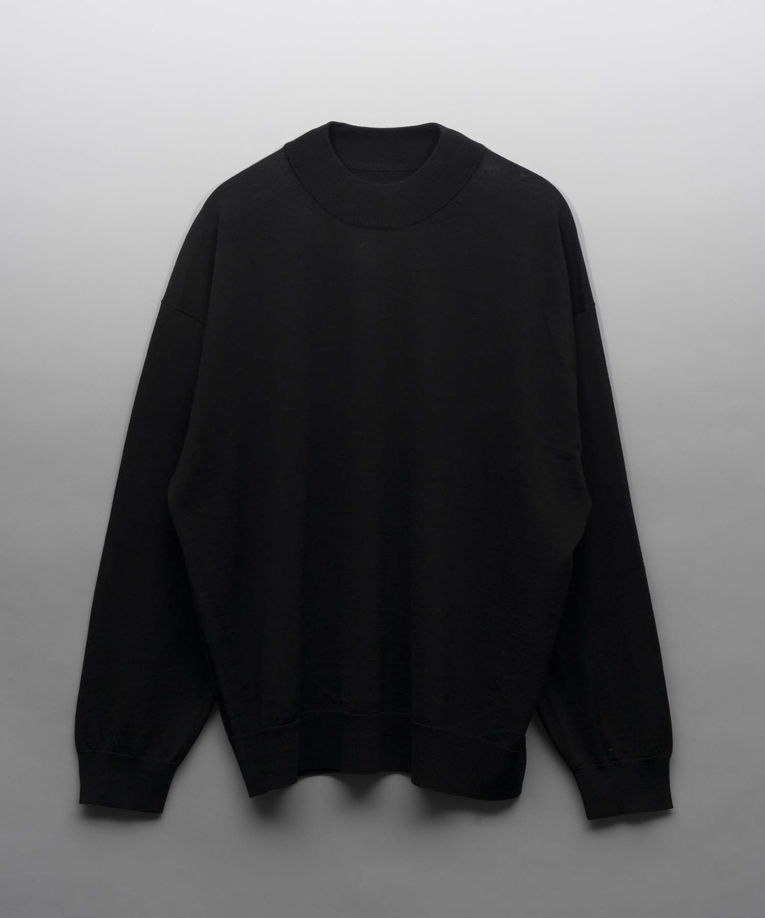 Super120s High Gauge Prime-Over Mock Neck Knit Pullover