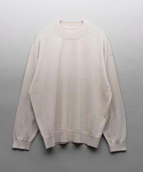 Super120s High Gauge Prime-Over Mock Neck Knit Pullover