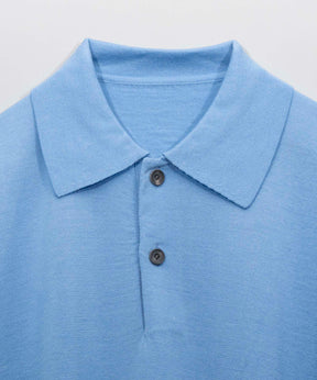 Super120s High Gauge Prime-Over Knit Polo Shirt