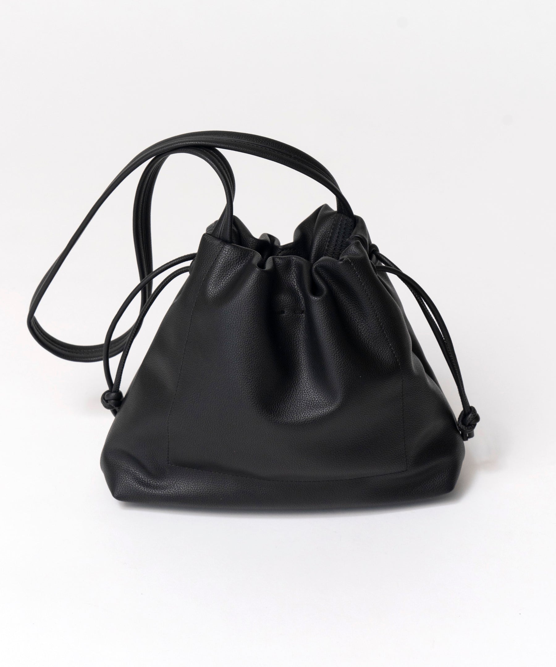 2way Shrink Vegan Leather Drawstring Bag