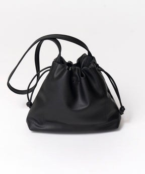 2way Shrink Vegan Leather Drawstring Bag