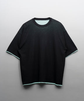 Prime-Over Reversible Crew Neck Knit T-Shirt