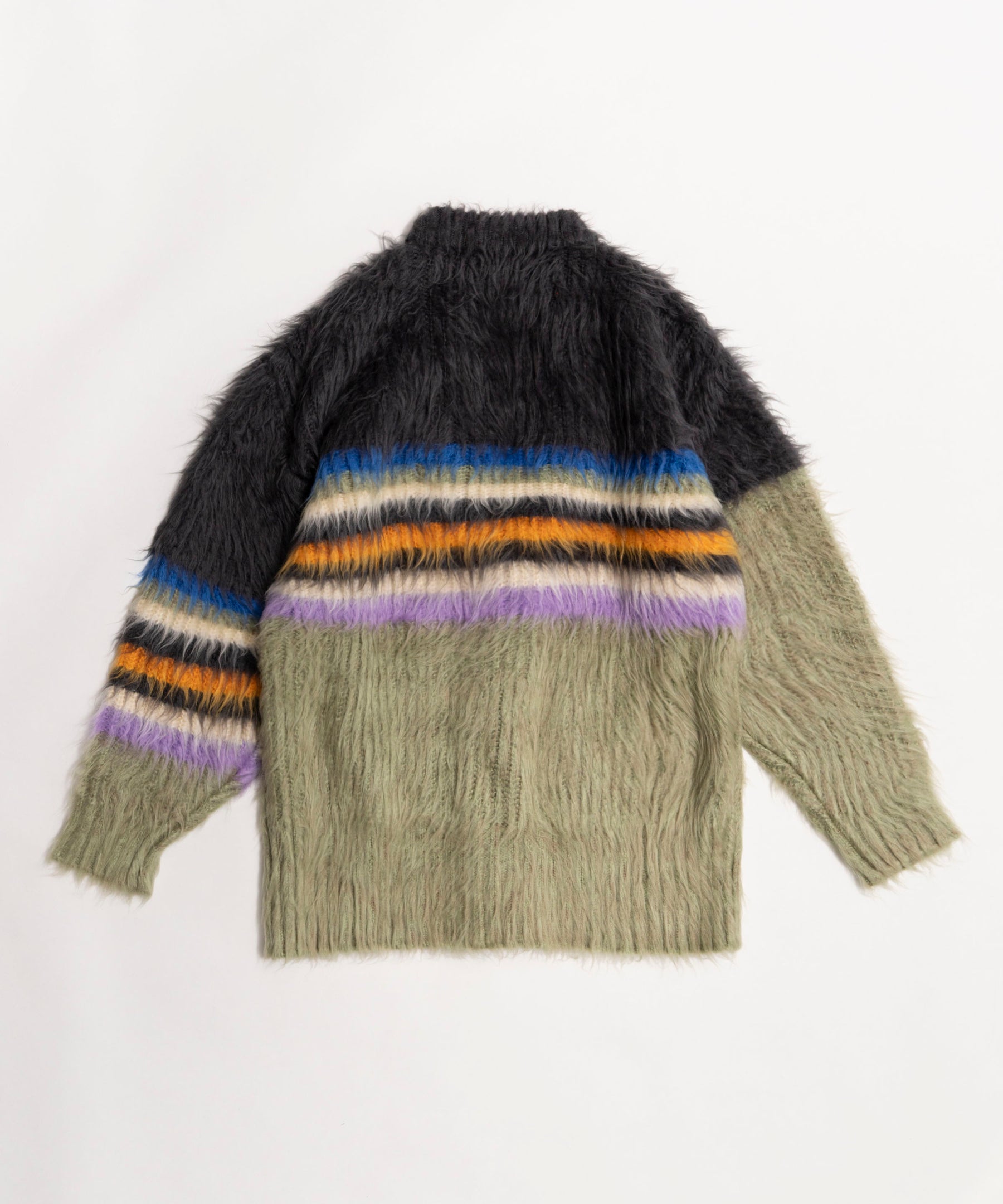 【SALE】Multi Border Shaggy Cardigan