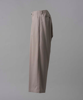 Wool Mix Continuous Tow-Tuck Wide Pants