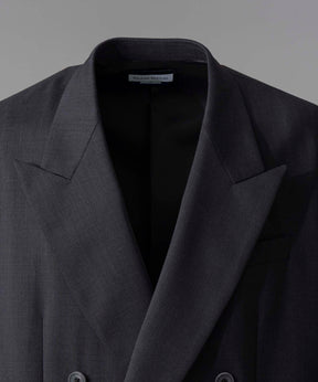 Wool Mix Prime-Over Peaked Lapel Double Tailored Jacket