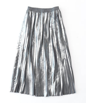 Foil Pleated Skirt