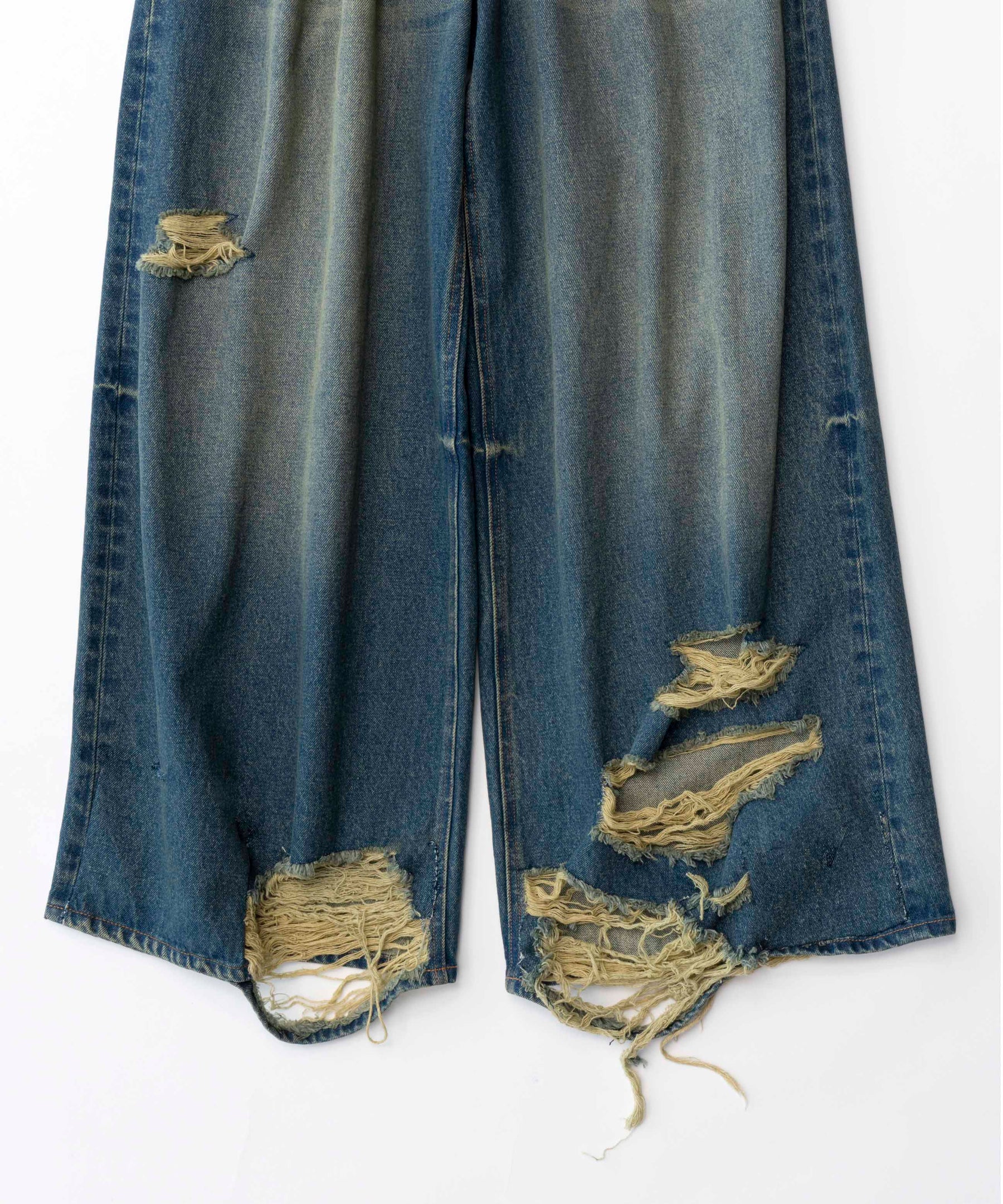 【SALE】Ripped Wide Denim