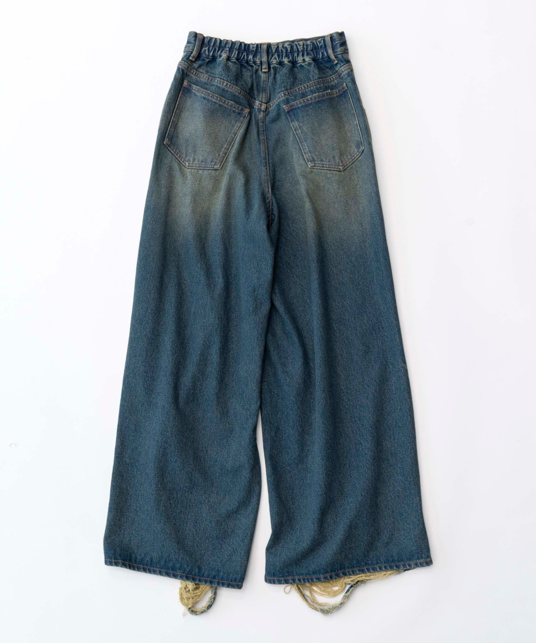 【SALE】Ripped Wide Denim