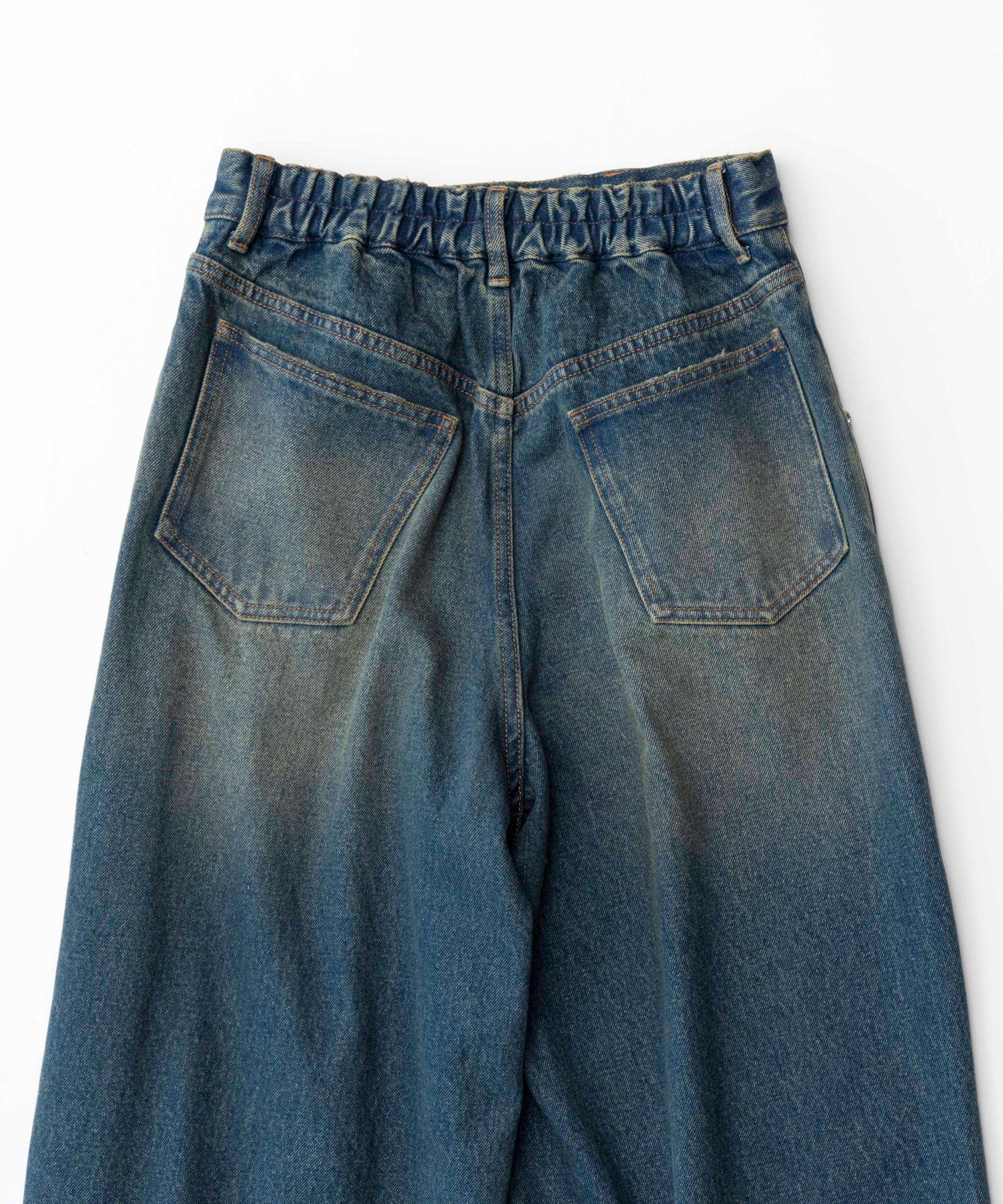 【SALE】Ripped Wide Denim