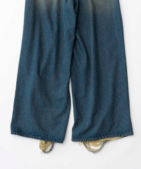 【SALE】Ripped Wide Denim