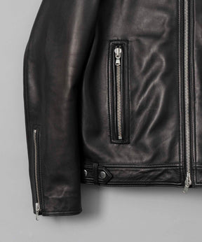 Dress-Fit Sheep Leather Single Rider Jacket