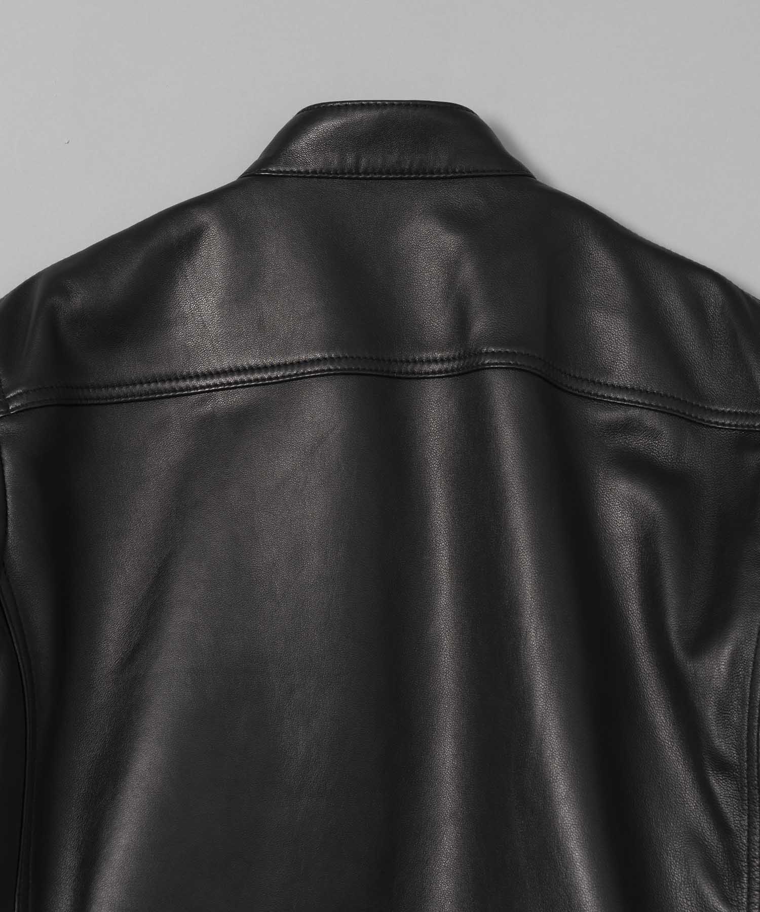 Dress-Fit Sheep Leather Single Rider Jacket