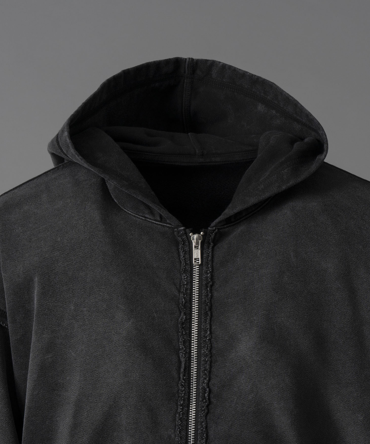 Sandblasting Sweat Prime-Over Zip Hoodie