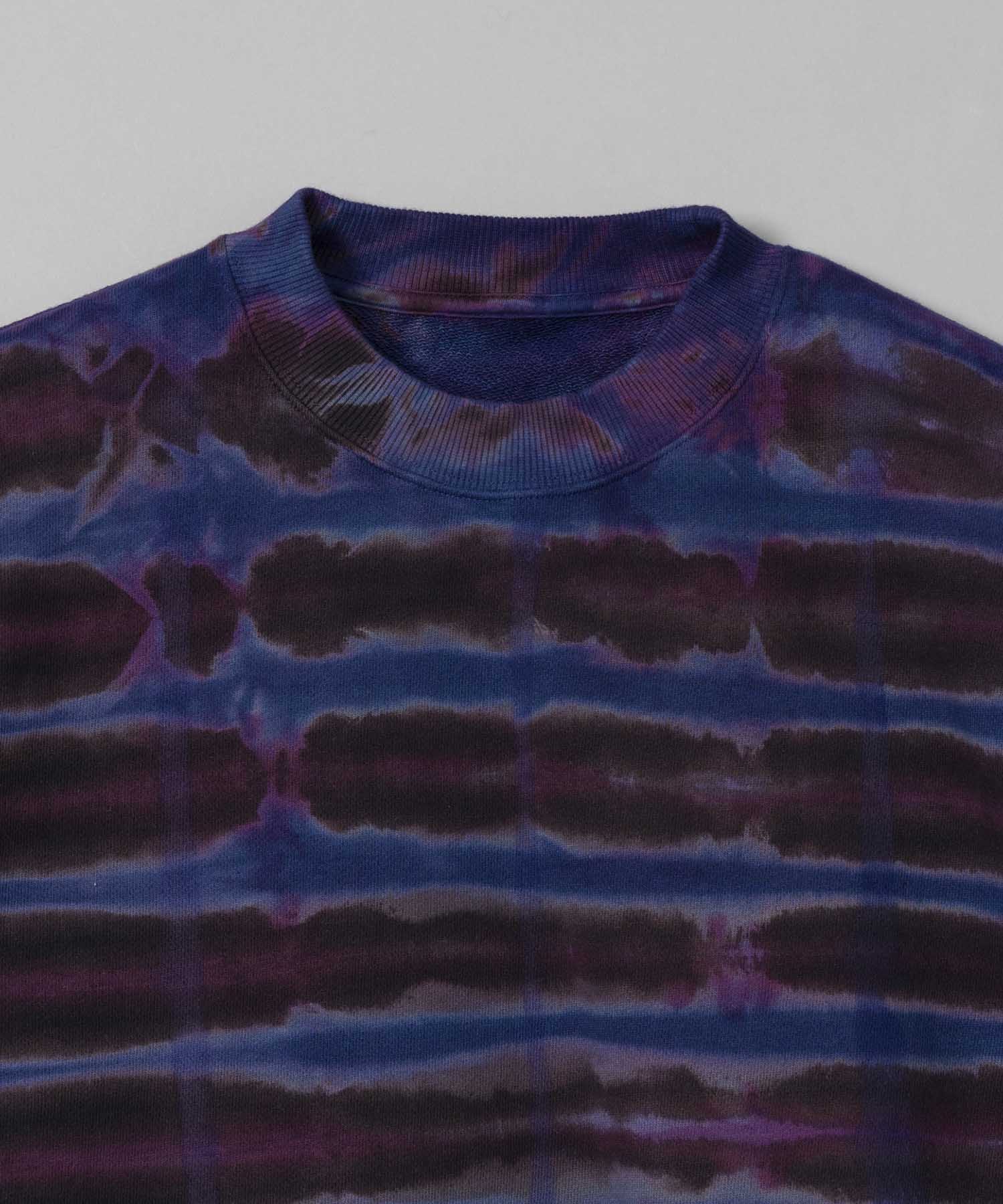 Hand Tie-Dye Sweat Prime-Over Crew Neck Pullover