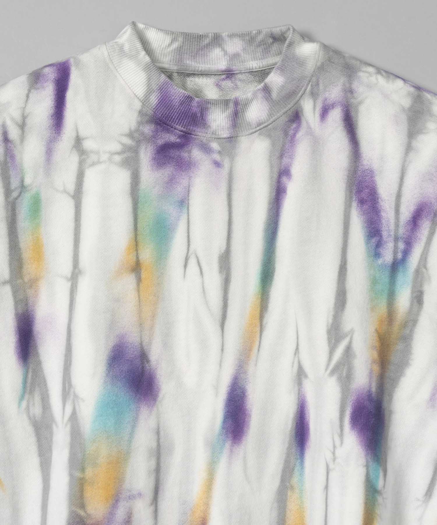 Hand Tie-Dye Sweat Prime-Over Crew Neck Pullover